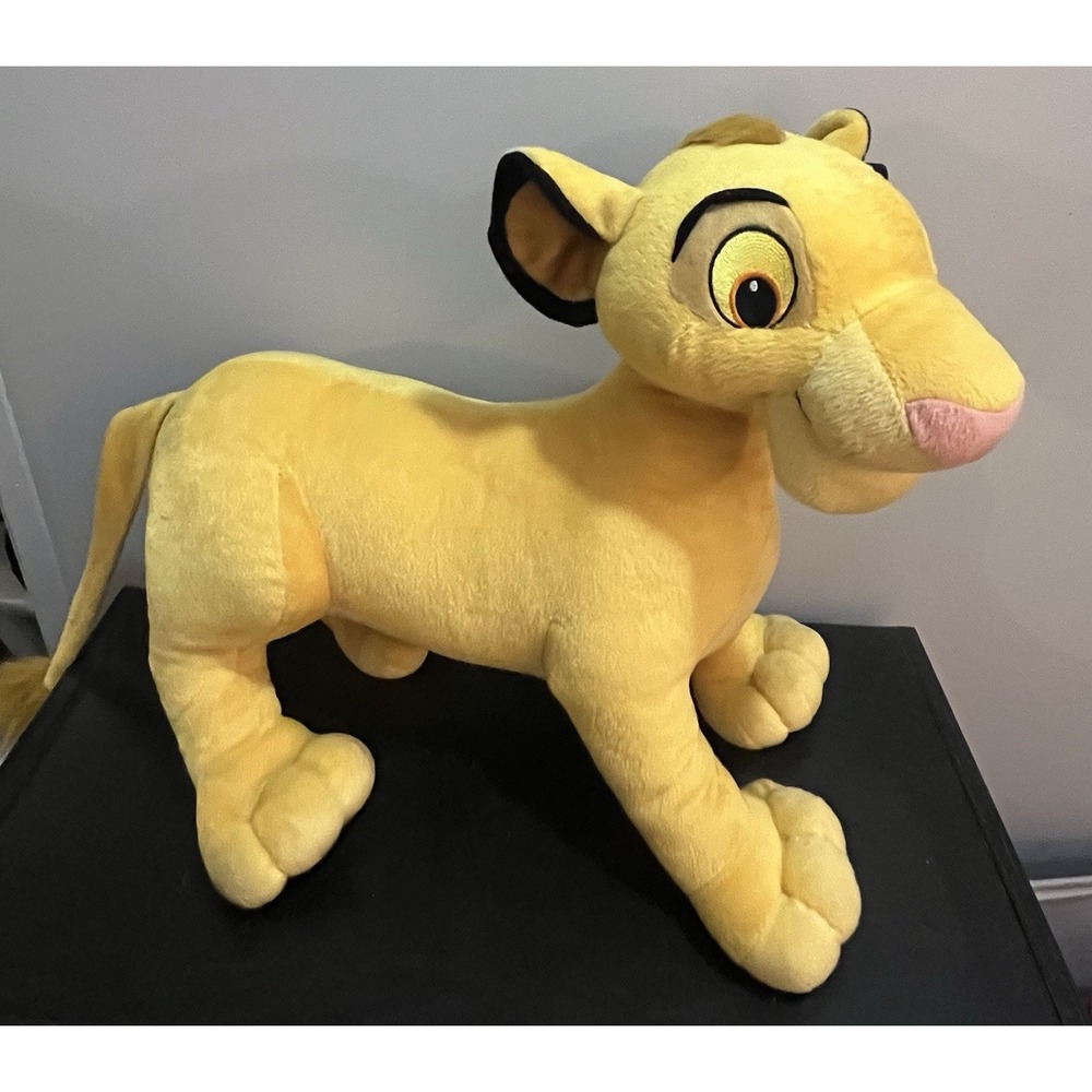 2002‎ Simba Lion King Plush 18" Disney Hasbro Large Stuffed Animal